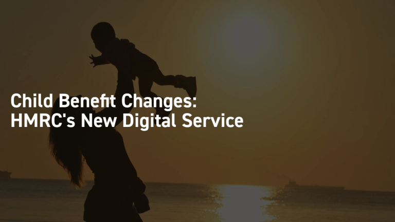 Child Benefit Changes. Mother holding child up in the air.